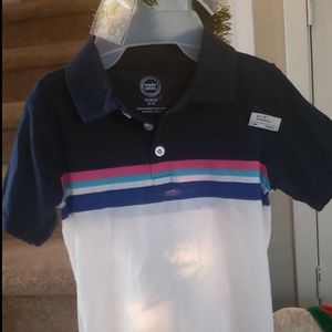 BOYS OXFORD POLO STYLE SHORT SLEEVE SHIRT